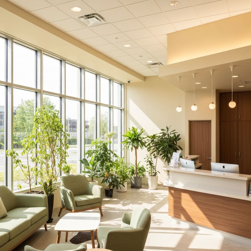 Modern dental clinic reception